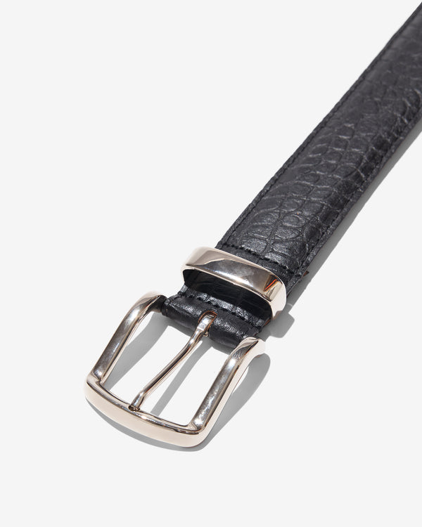 Noah - Croc-Embossed Metal Tip Belt - Detail
