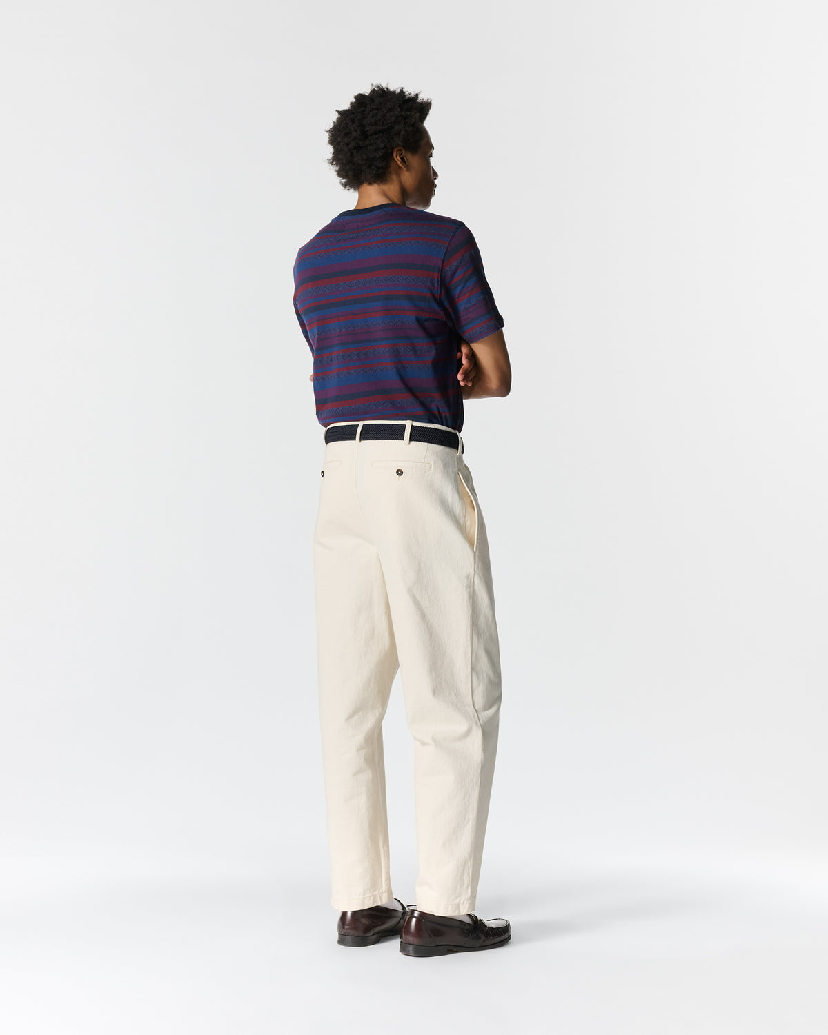 Striped Pointelle Tee