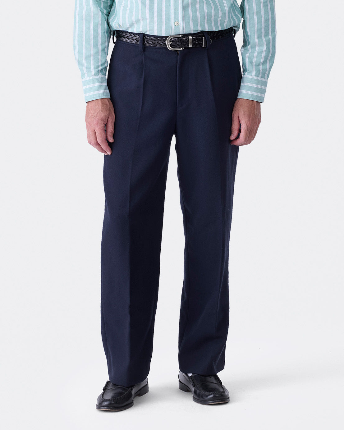 Barathea Wool Pleated Trouser