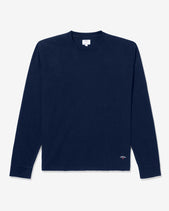 Noah - Classic Long Sleeve Recycled Cotton Tee - Navy